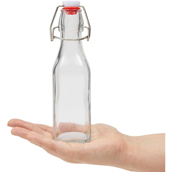 6 8oz Swing Top Glass Bottles with Stoppers Airtight Caps Komucha Oils Vinegar - Picture 4 of 8